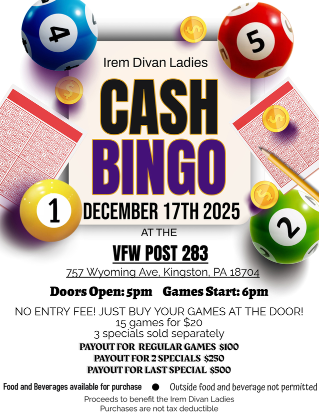 DIVAN LADIES BINGO 16 50 1 50