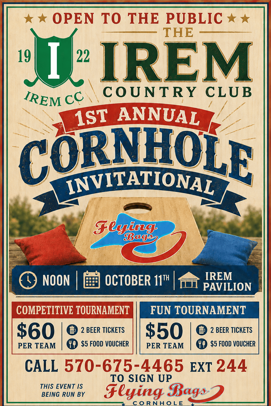 26 GOLF CORNHOLE POSTER