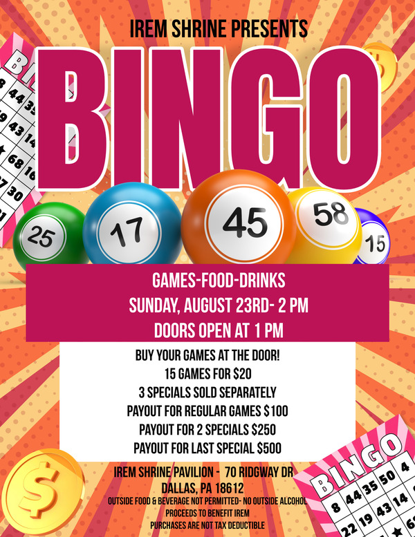 August Bingo 1